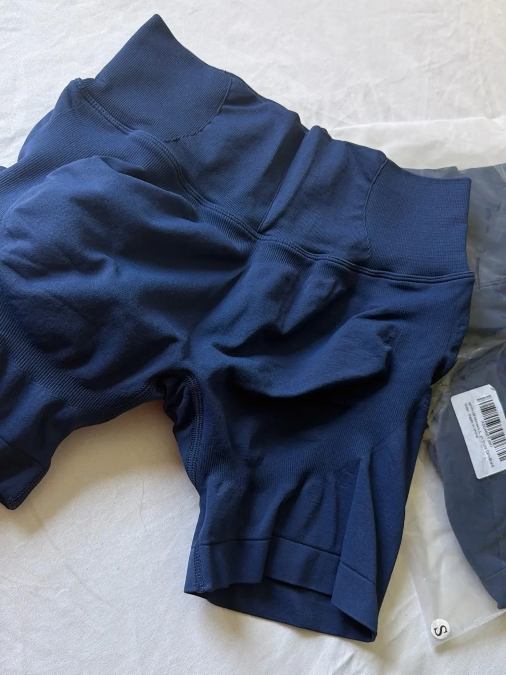 Pack two High-Waist Navy Women’s Performance Bike Shorts